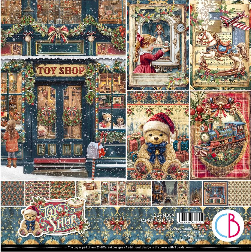 Ciao Bella Toy Shop 12x12 Inch Paper Pad (12pcs) (CBPM089)