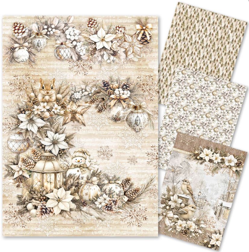 Ciao Bella Winter Season A4 Rice Paper Mixed (4pcs) (CBRA004)