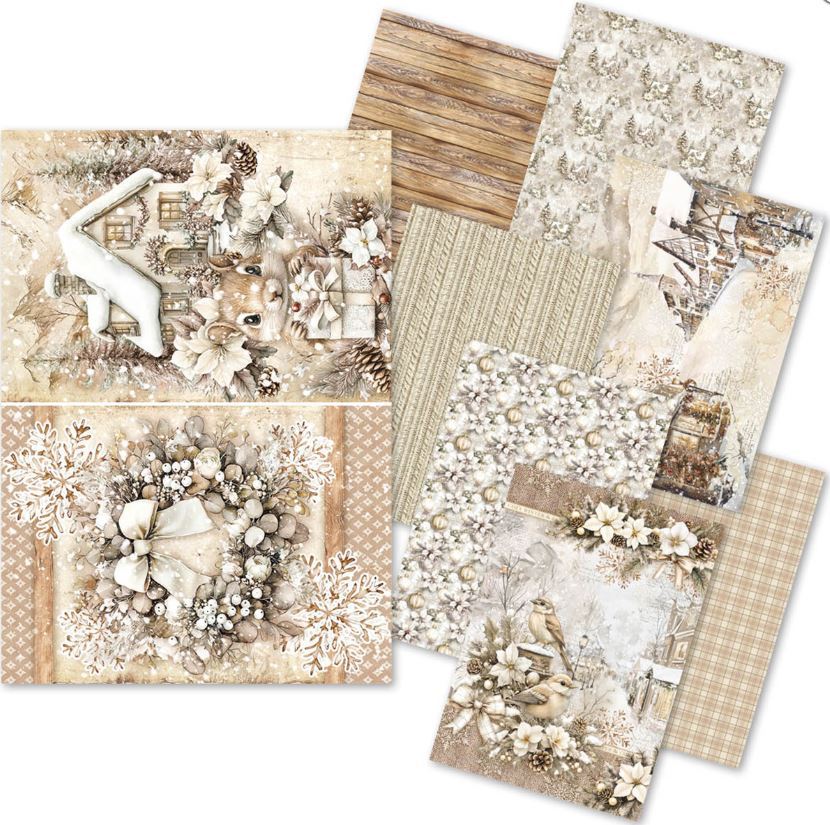Ciao Bella Winter Season A5 Rice Paper Mixed (8pcs) (CBRS022)