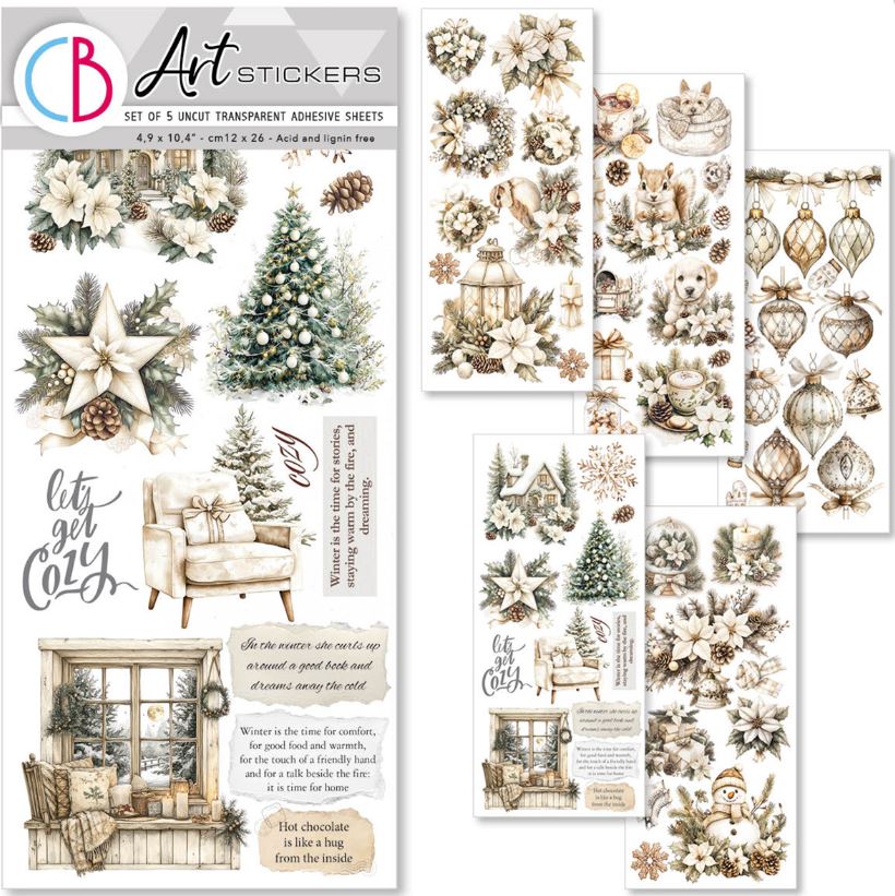 Ciao Bella Winter Season Transparent Adhesive Sheets (5pcs) (CBI004)