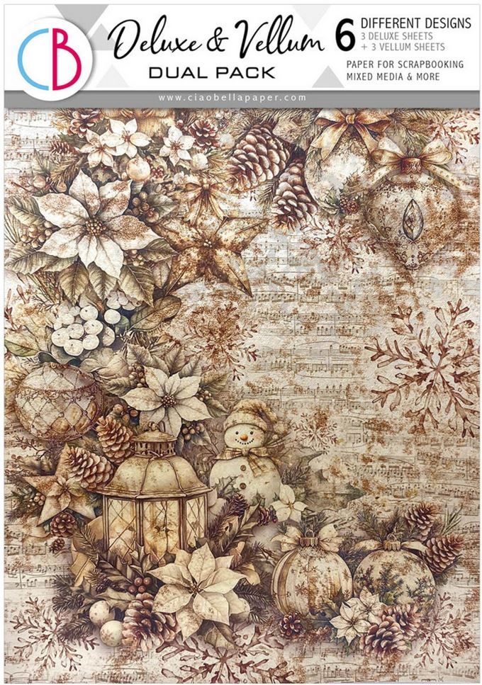 Ciao Bella Winter Season A4 Deluxe Paper Pearl Copper & Vellum Dual Pack Mixed (6pcs) (CBX001)