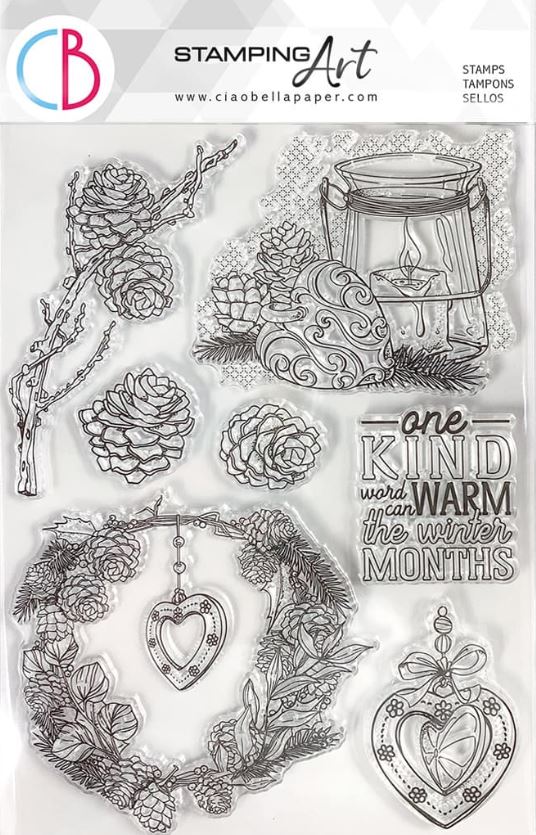 Ciao Bella Winter Season 6x8 Inch Clear Stamps Warm Heart (PS8062)
