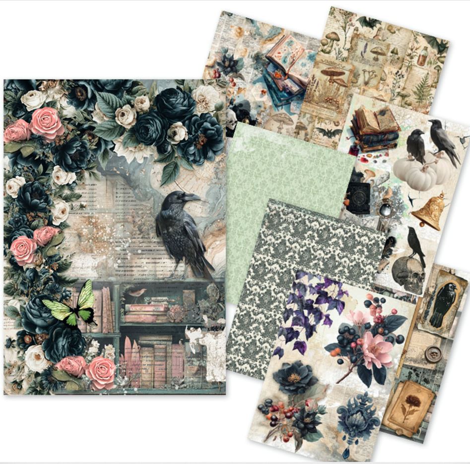 Ciao Bella The Witch's Grimoire A5 Rice Paper Mixed (8pcs) (CBRS048)