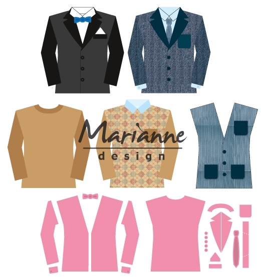  Marianne Design Collectable Dies- Men's Wardrobe  (COL1434-717)