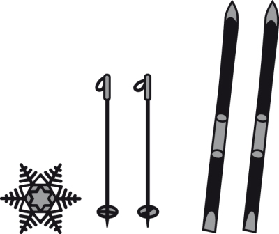 Marianne Design Craftables - Skis and Snowflake (CR1252)