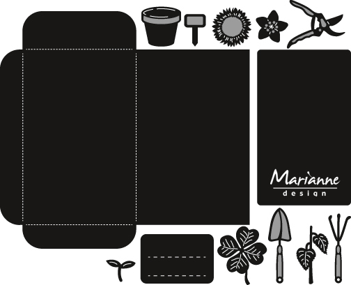 Marianne Design Craftable Dies - Seed Pocket & Garden Tools  (CR1395)