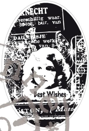 Marianne Design Stamp - Romantic Vintage - Best Wishes (CS0867)