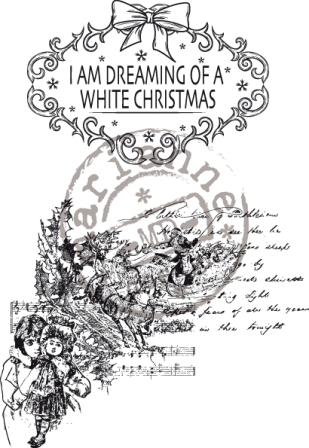 Marianne Design Stamps - Vintage Dreaming of a White Xmas (CS0877)