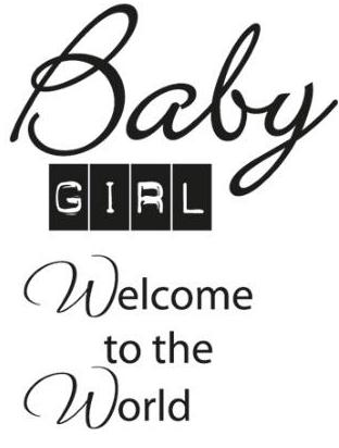 Marianne Design Stamps - Baby Girl-Welcome to the World (CS0890)