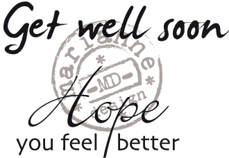 Marianne Design Stamp - Get Well Soon (CS0895)