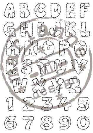 Marianne Design Clear Stamps - Patchwork Alphabet (CS0921)