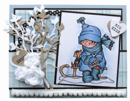 Candy Hearts- freezing cold - flower and leaf Example Card