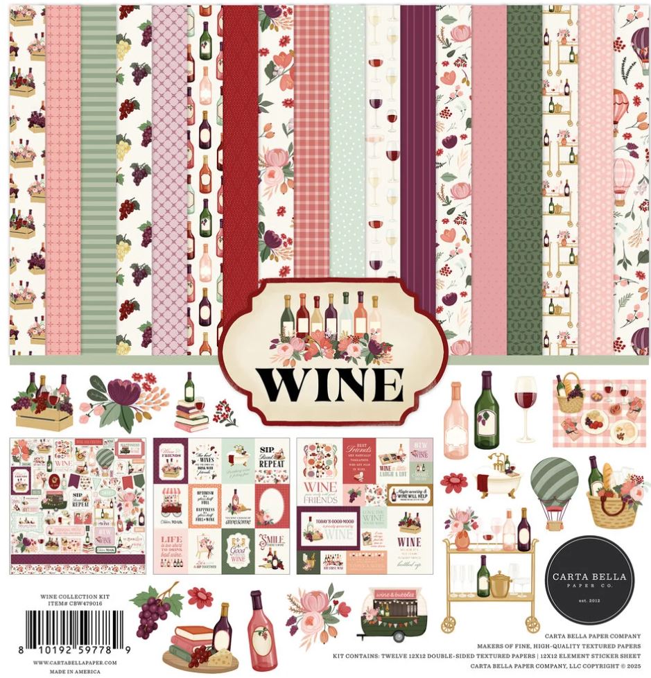 Carta Bella Wine 12x12 Inch Collection Kit 