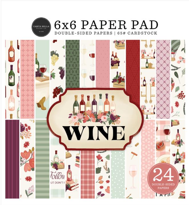 Carta Bella Wine 6x6 Inch Paper Pad