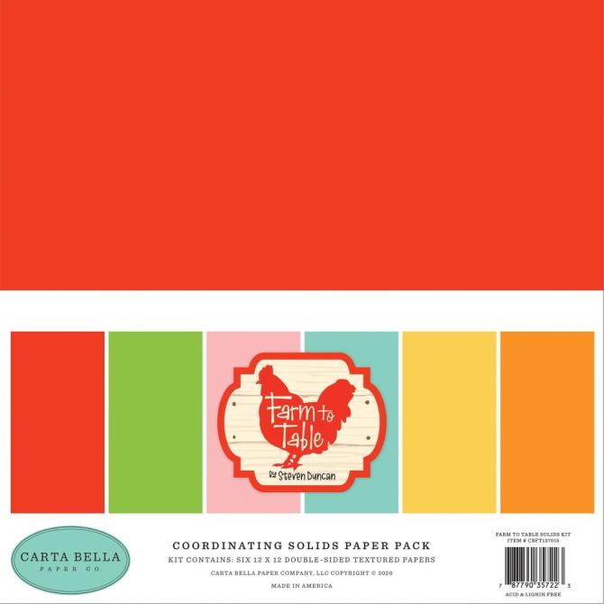 Carta Bella Farm To Table Double-Sided Solid Cardstock
