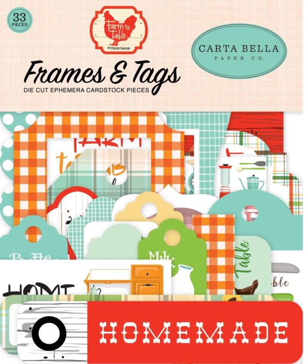 Carta Bella Farm To Table Ephemera - Frames & Tags