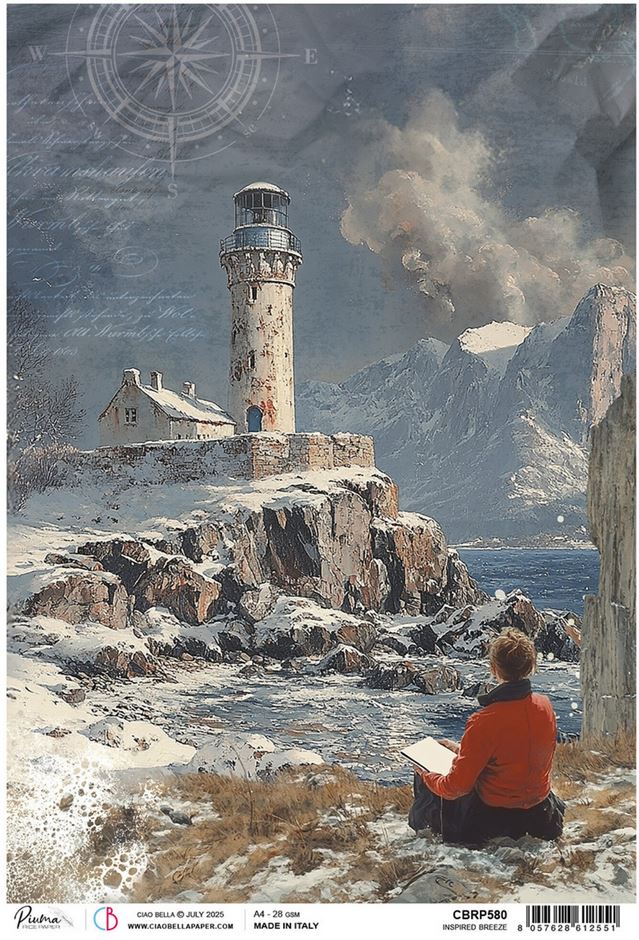 Ciao Bella An Artist Journey A4 Rice Paper -  Inspired Breeze (5pcs) (CBRP580)