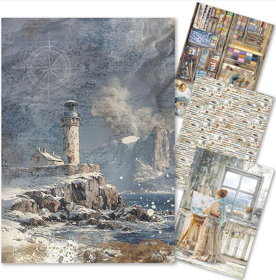 Ciao Bella An Artist Journey A4 Rice Paper Mixed (4pcs) (CBRA008)