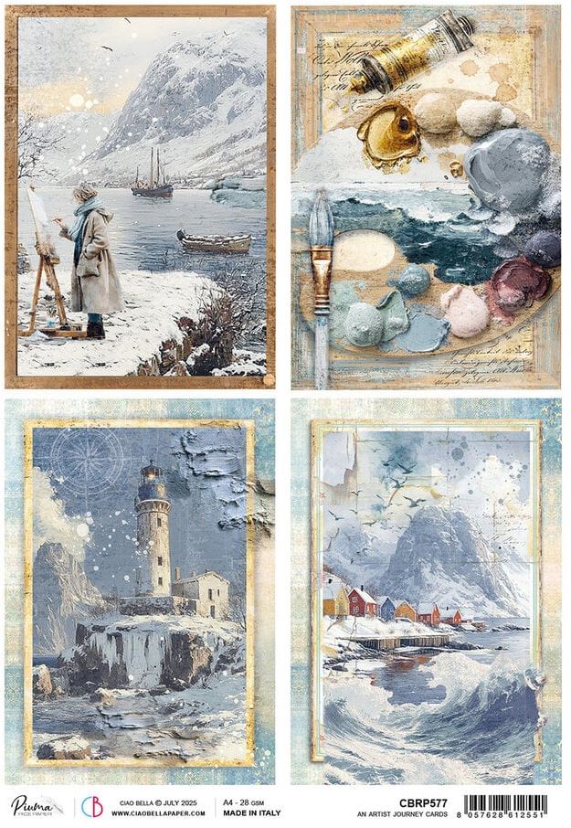 Ciao Bella An Artist Journey A4 Rice Paper - An Artist Journey Cards (5pcs) (CBRP577)