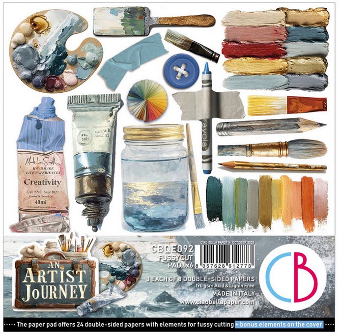 Ciao Bella An Artist Journey 6x6 Fussy Cut Pad 