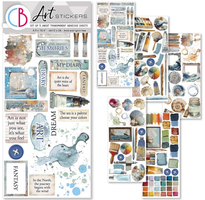 Ciao Bella An Artist Journey Transparent Adhesive Sheets (5pcs) 