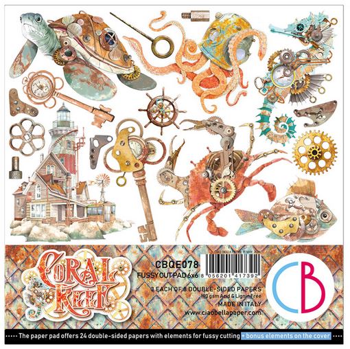 Ciao Bella Coral Reef 6x6 Fussy Cut Pad (24pcs) (CBQE078)