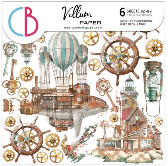 Ciao Bella Coral Reef 6x6 Vellum Fussy Cut (6pcs) (CBVQ017)