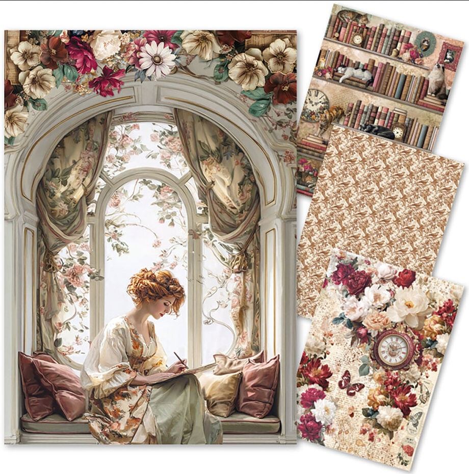 Ciao Bella Book Lovers A4 Rice Paper Mixed (CBRA007)