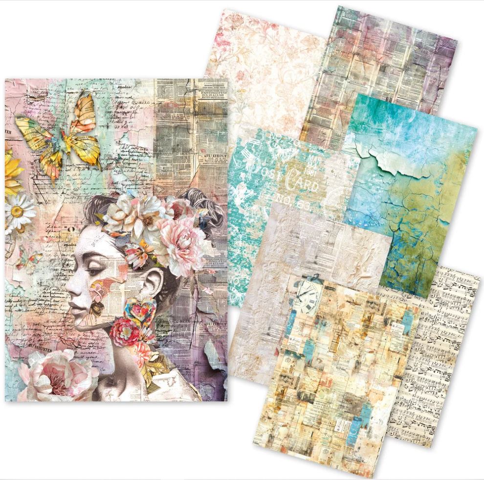 Ciao Bella Craftmix Mixed A5 Paper Pack - THE SOUND OF SPRING (8pcs) (MC009) 