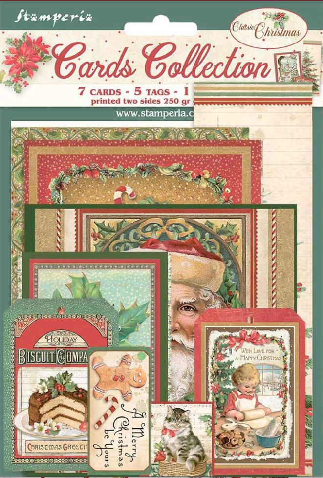 Stamperia Cards Collection CLASSIC CHRISTMAS