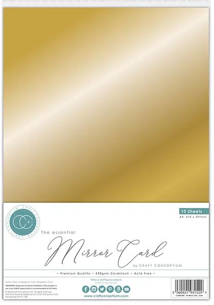 Craft Consortium The Essentials - A4 Gold Mirror Card