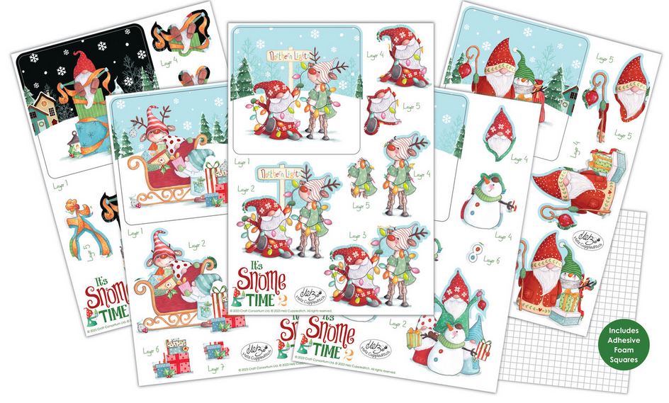 Craft Consortium It's Snome Time 2 - 3D Decoupage and Topper Set