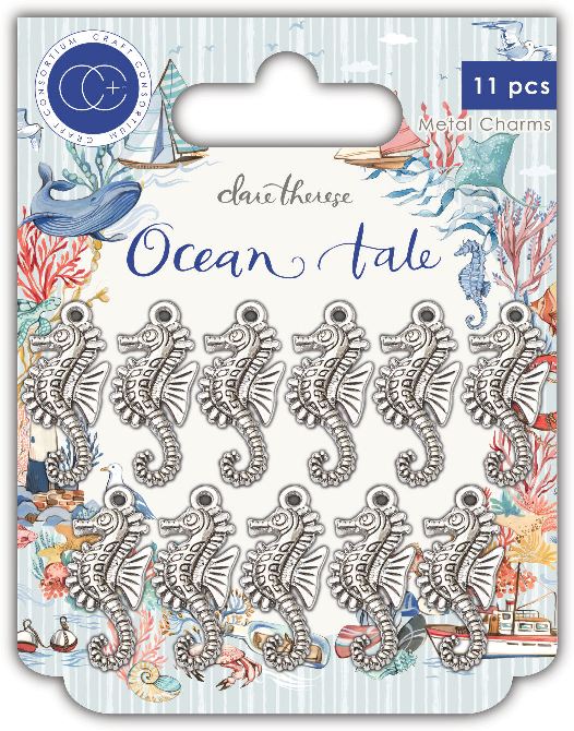Craft Consortium Ocean Tale Charms - Silver Seahorse