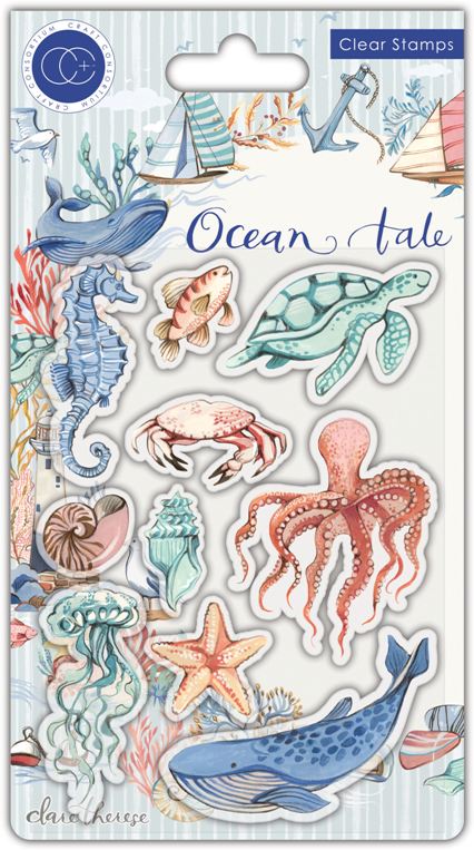 Craft Consortium Ocean Tale Stamp Set - Sea Life