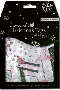 Dovecraft Rose Tinted Christmas Tags 