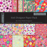 Dovecraft 6x6 Retro Floral Paper Pad 