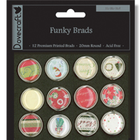 Dovecraft Funky Brads - XMAS TRADITIONAL