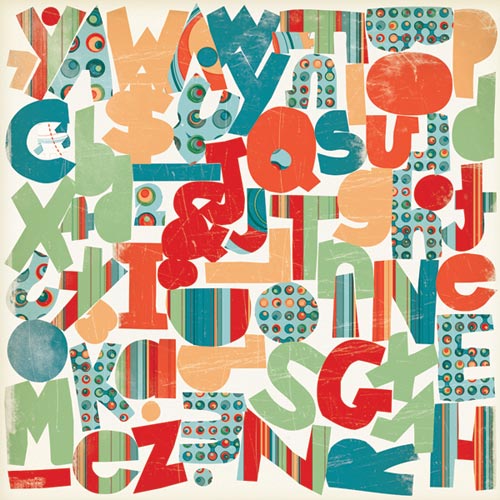 Cosmo Cricket Cogsmo Retro Mix Die-Cut Monograms