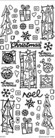 Dovecraft Peel-off Stickers - Christmas Trees