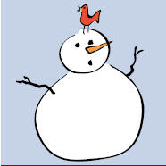 Oogaloo Christmas Stamps - Snowman & Bird (A)