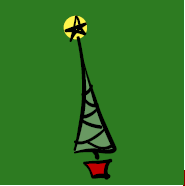 Oogaloo Christmas Stamps - Skinny Tree (A)