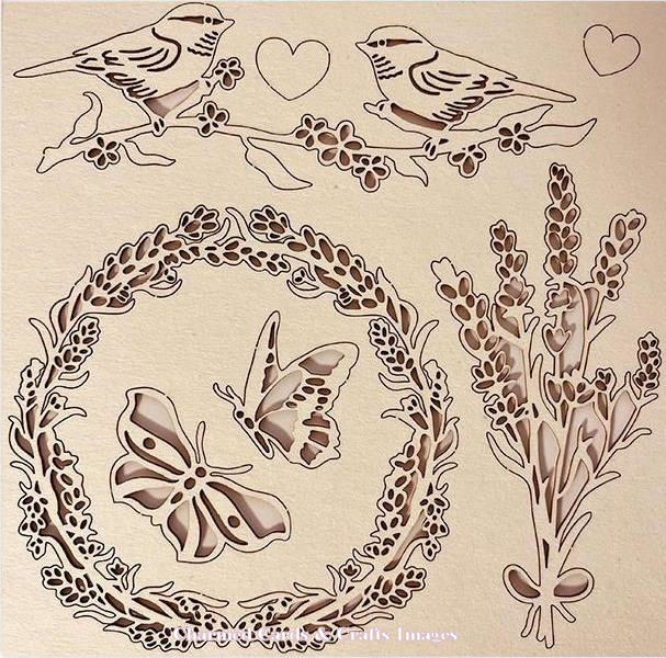 Stamperia Provence Decorative Chips - Garlands & Birds SCB116