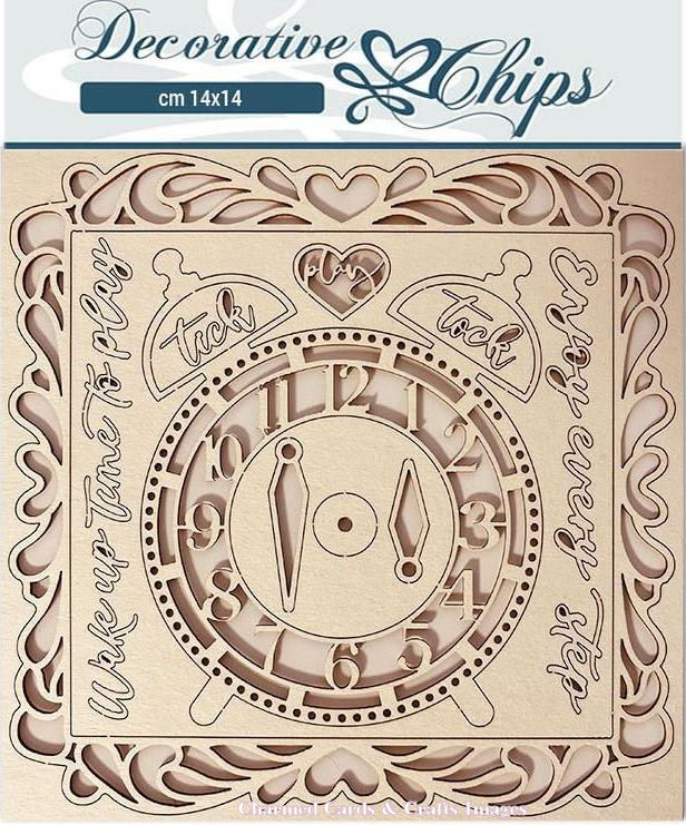 Stamperia DayDream Decorative Chips - Clock SCB125