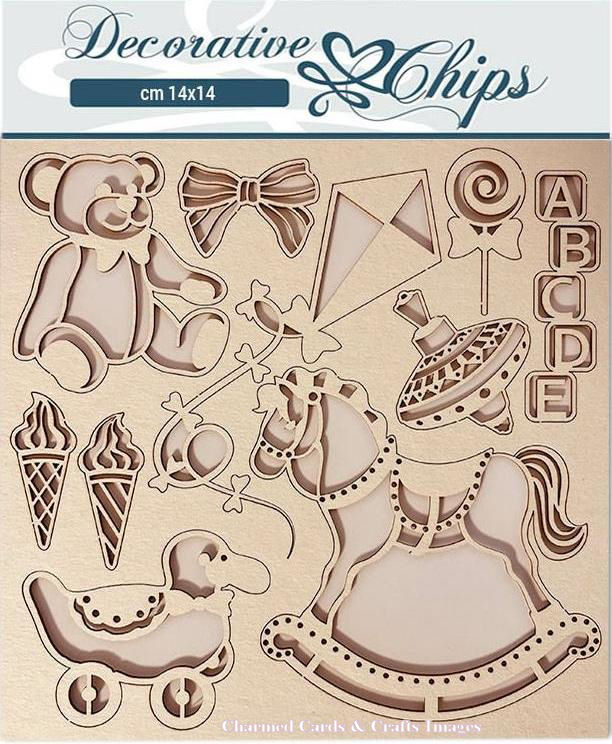 Stamperia DayDream Decorative Chips - Kite SCB126