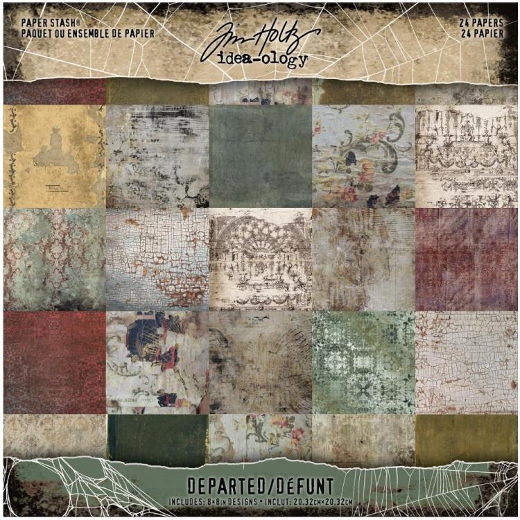 Tim Holtz Idea-Ology Paper Stash Cardstock Pad  DEPARTED (TH94054)