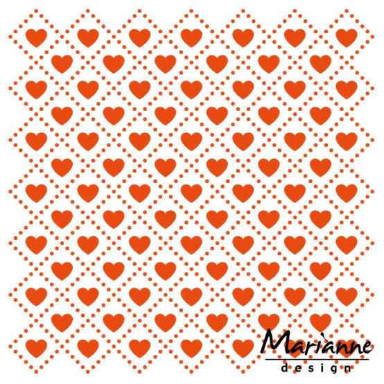 Marianne Design Design Embossing Folder - Sweet Hearts (DF3432)  