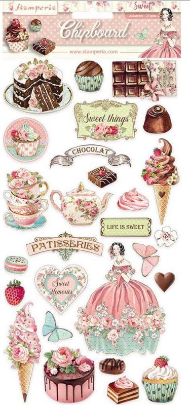 Stamperia Chipboard - SWEETY DFLCB11