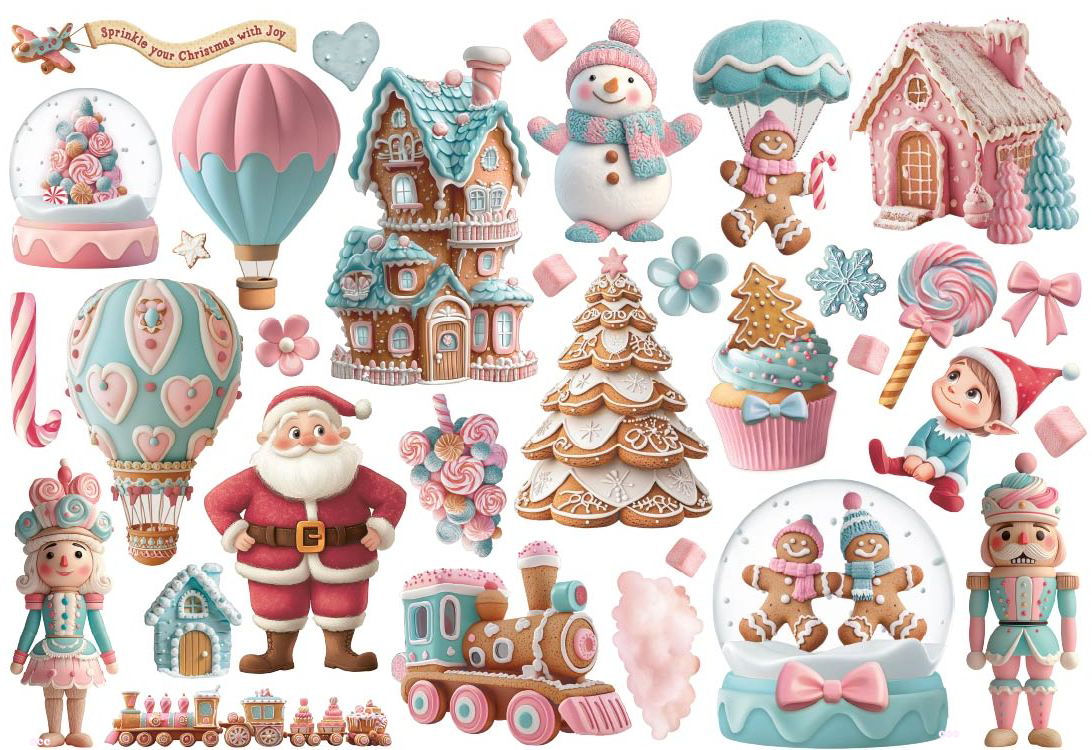Stamperia Candy Christmas Ephemera 