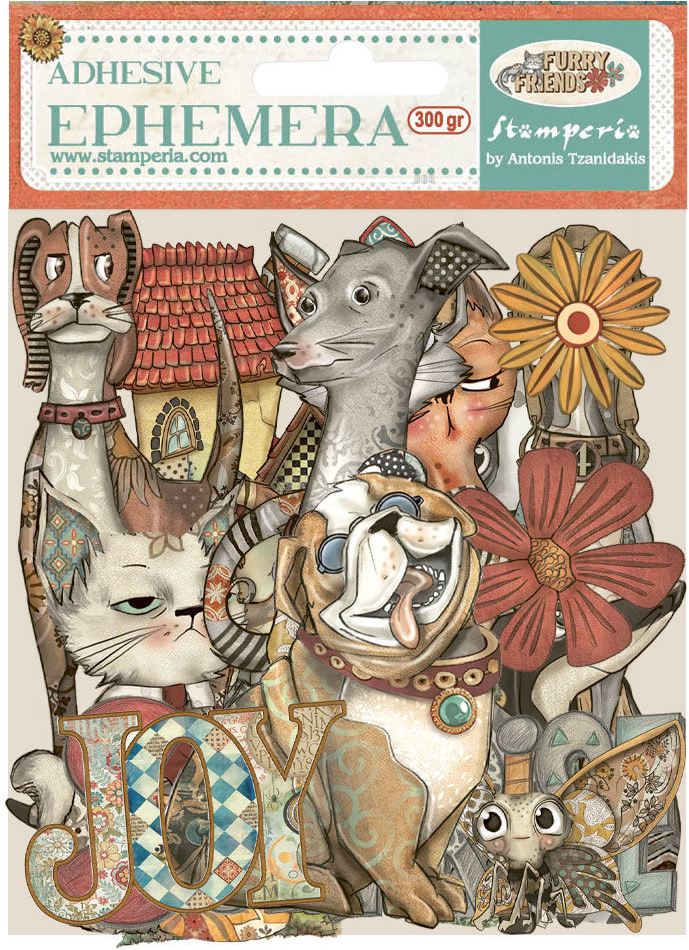 Stamperia Furry Friends Ephemera