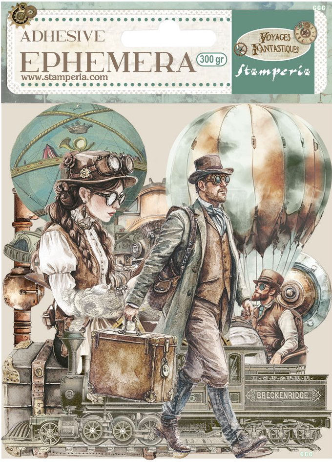 NEW Stamperia Voyages Fantastiques Ephemera 